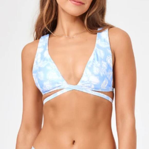 L*Space Eco Chic Econyl® Avery Bikini Top M - Picture 1 of 9
